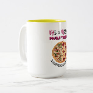 Caneca De Café Em Dois Tons Pie e Pizza Fusão Engraçada Meme!