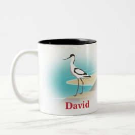 Caneca De Café Em Dois Tons Pied Avocet Bird