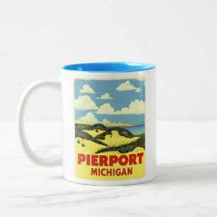 Caneca De Café Em Dois Tons Pierpont Michigan Vintage