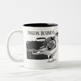 Caneca De Café Em Dois Tons Pigeon Business Mug - Direita