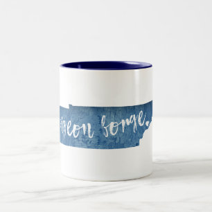 Caneca De Café Em Dois Tons Pigeon Forge Tennessee Grão de Madeira