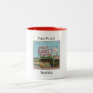 Caneca De Café Em Dois Tons Pike Place Public Market, Seattle