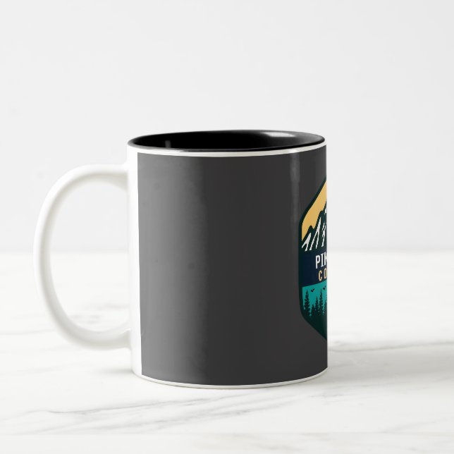 Caneca De Café Em Dois Tons Pikes Peak Colorado (Esquerda)