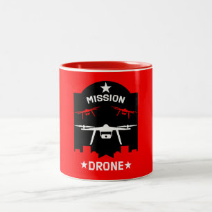 Caneca De Café Em Dois Tons Piloto de Drone Hobby