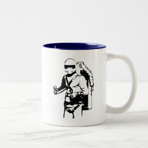 Caneca De Café Em Dois Tons Piloto de Jetpack