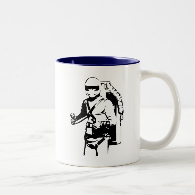 Caneca De Café Em Dois Tons Piloto de Jetpack (Direita)