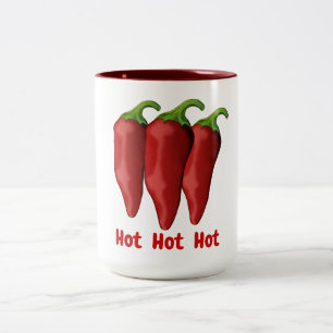 Caneca De Café Em Dois Tons Pimentos (pimentões) vermelhos