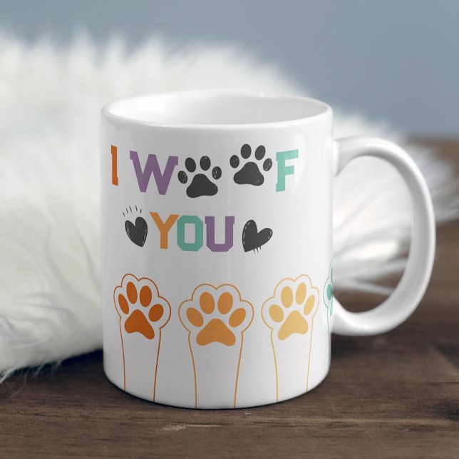 Caneca De Café Em Dois Tons Pinças de Cachorro Engraçadas (Criador carregado)