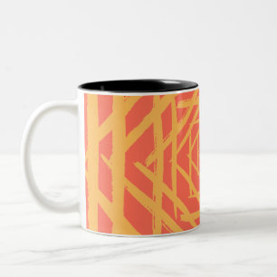 Caneca De Café Em Dois Tons Pincel em Pincel Quadrado Mug