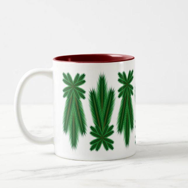 Caneca De Café Em Dois Tons Pine Comet 11oz. Mug - Maroon (Esquerda)