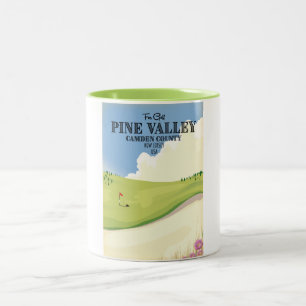 Caneca De Café Em Dois Tons Pine Valley Camden County New Jersey USA Golf