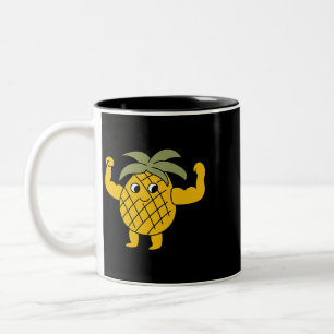 Caneca De Café Em Dois Tons Pineapple Possuindo Giro Montante De Bacalhau