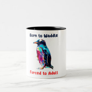 Caneca De Café Em Dois Tons Pinguim