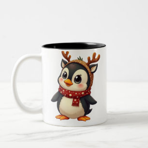 Caneca De Café Em Dois Tons Pinguim