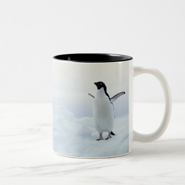 Caneca De Café Em Dois Tons Pinguim de Adelie, a Antártica (Direita)