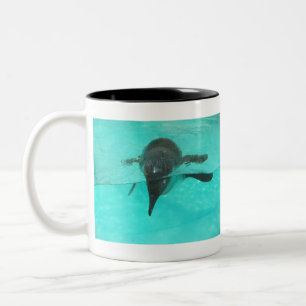 Caneca De Café Em Dois Tons Pinguim Diving