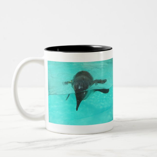 Caneca De Café Em Dois Tons Pinguim Diving (Esquerda)