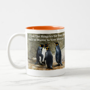Caneca De Café Em Dois Tons Pinguim engraçado Memes com imagens engraçadas do