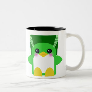 Caneca De Café Em Dois Tons Pinguim Kawaii Noiva De Frankenstein