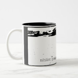 Caneca De Café Em Dois Tons Pinguim Niilista