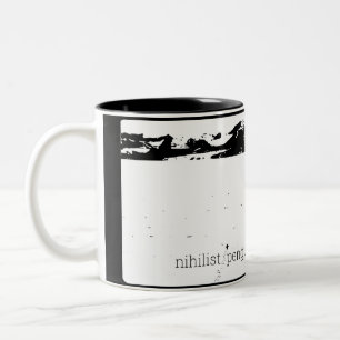Caneca De Café Em Dois Tons Pinguim Niilista