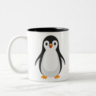 Caneca De Café Em Dois Tons Pinguim Simples