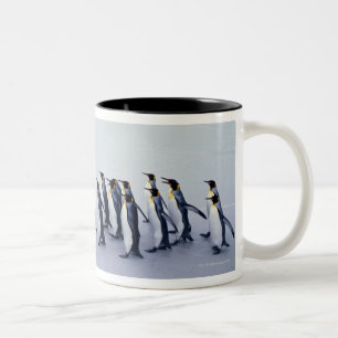 Caneca De Café Em Dois Tons Pinguins de rei (patagonicus do Aptenodytes)