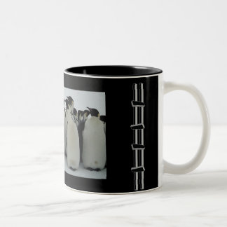 Caneca De Café Em Dois Tons Pinguins sociais