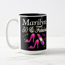 PINK 50 E MUG FABULOSO PERSONALIZADO