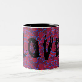 CANECA DE CAFÉ EM DOIS TONS PINK AMOR COR PRETA AZUL, CAFÉ AZUL, COM 2 TONELAD