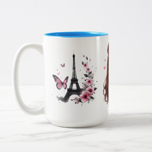 Caneca De Café Em Dois Tons Pink Daydream Heartfull Smile Sugar & Sunshine Bub (Esquerda)