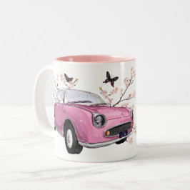 Caneca De Café Em Dois Tons Pink Figaro coffee mug - koffiemok theemok roze