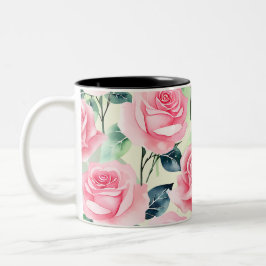 Caneca De Café Em Dois Tons Pink Rose Classic Mug