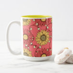 Caneca De Café Em Dois Tons Pink Sunflowers Christmas<br><div class="desc">Pink Sunflowers Christmas Coffee Mug
A lovely Christmas gift,  featuring a fun design of sunflowers in pink and yellow tones,  intertwined with lights,  perfect for garden and nature lovers.</div>