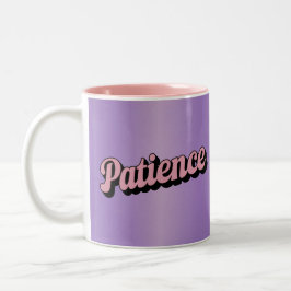 Caneca De Café Em Dois Tons Pink Two Tone Patience Affirmation Lavender Mug