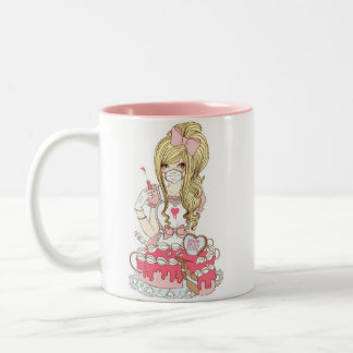 Caneca De Café Em Dois Tons Pinkarol para o morto da gota bonito