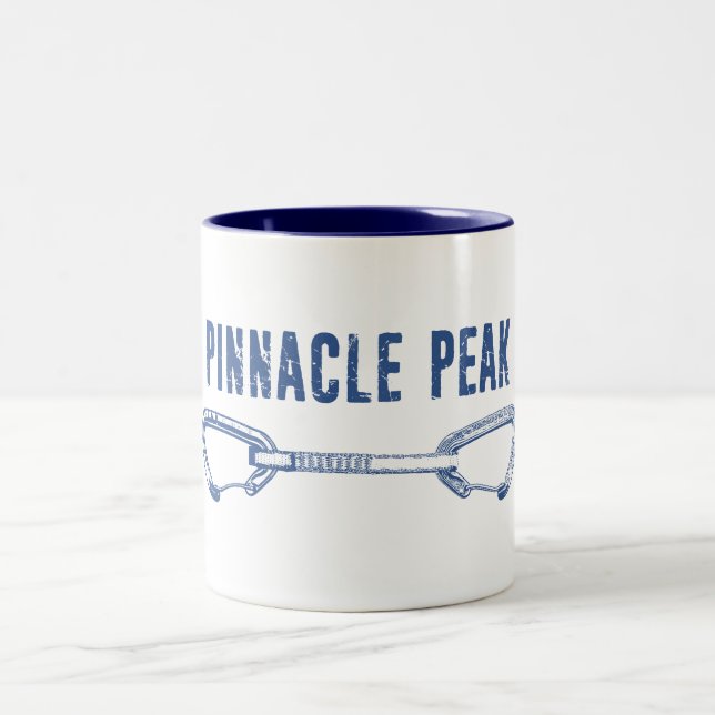 Caneca De Café Em Dois Tons Pinnacle Peak Arizona Escalada em Rocha Quickdraw (Centro)