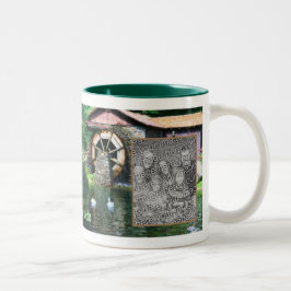 Caneca De Café Em Dois Tons Pino de roda d'água, pintura com pino, adicione su