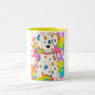 Caneca De Café Em Dois Tons pintar cachorro