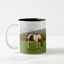 Caneca De Café Em Dois Tons Pinte o cavalo