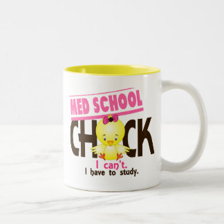 Caneca De Café Em Dois Tons Pintinho 1 da escola do MED