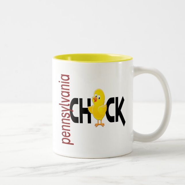 Caneca De Café Em Dois Tons Pintinho 1 de Pensilvânia (Direita)