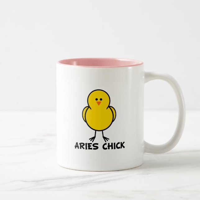 Caneca De Café Em Dois Tons Pintinho do Aries (Direita)