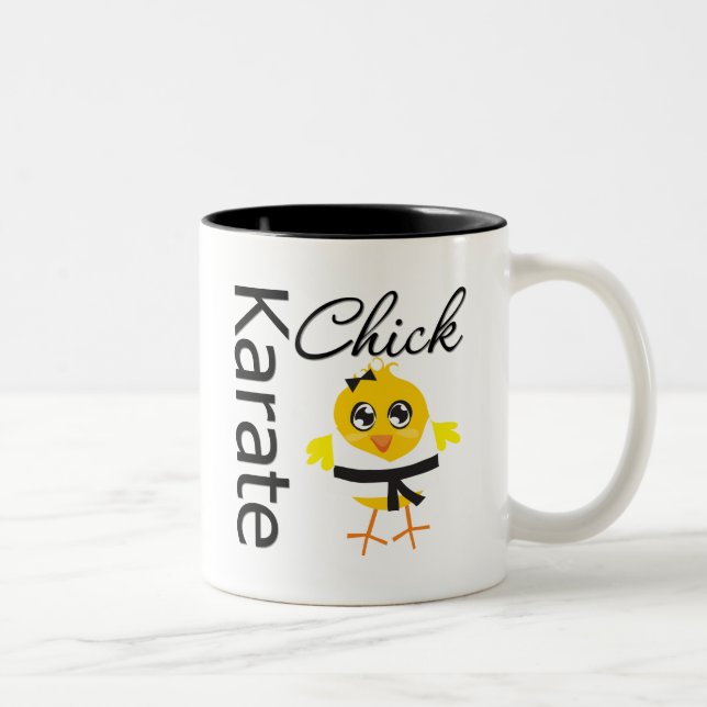 Caneca De Café Em Dois Tons Pintinho do karaté (Direita)