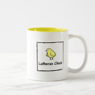 Caneca De Café Em Dois Tons Pintinho do Lutheran