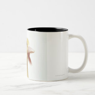 Caneca De Café Em Dois Tons Pintinho do pato de Pekin, cabeça-tiro