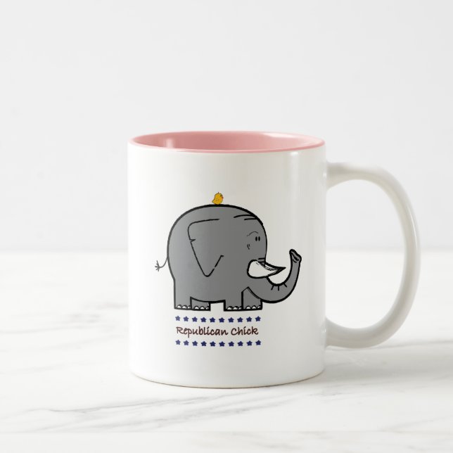 Caneca De Café Em Dois Tons pintinho republicano (Direita)