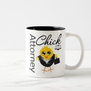 Caneca De Café Em Dois Tons Pintinho v2 do advogado