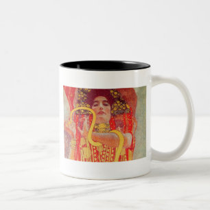 Caneca De Café Em Dois Tons Pintura da Mulher Vermelha com Cobra de Ouro de Gu