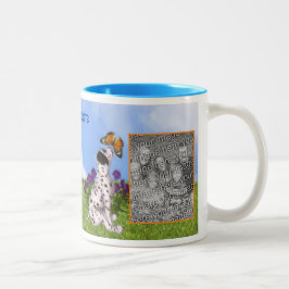 Caneca De Café Em Dois Tons Pintura De Borboleta Dalmaciana Adiciona Sua Foto